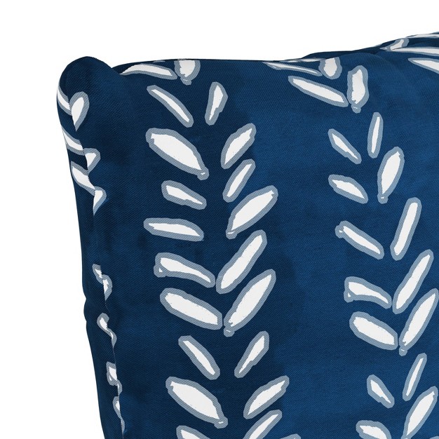 Skyline Furniture Square Outdoor Throw Pillow Flutter Shibori Indigo