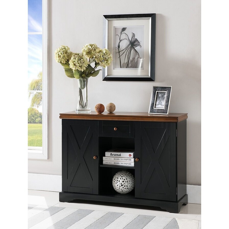 Wood Buffet Cabinet Console Table