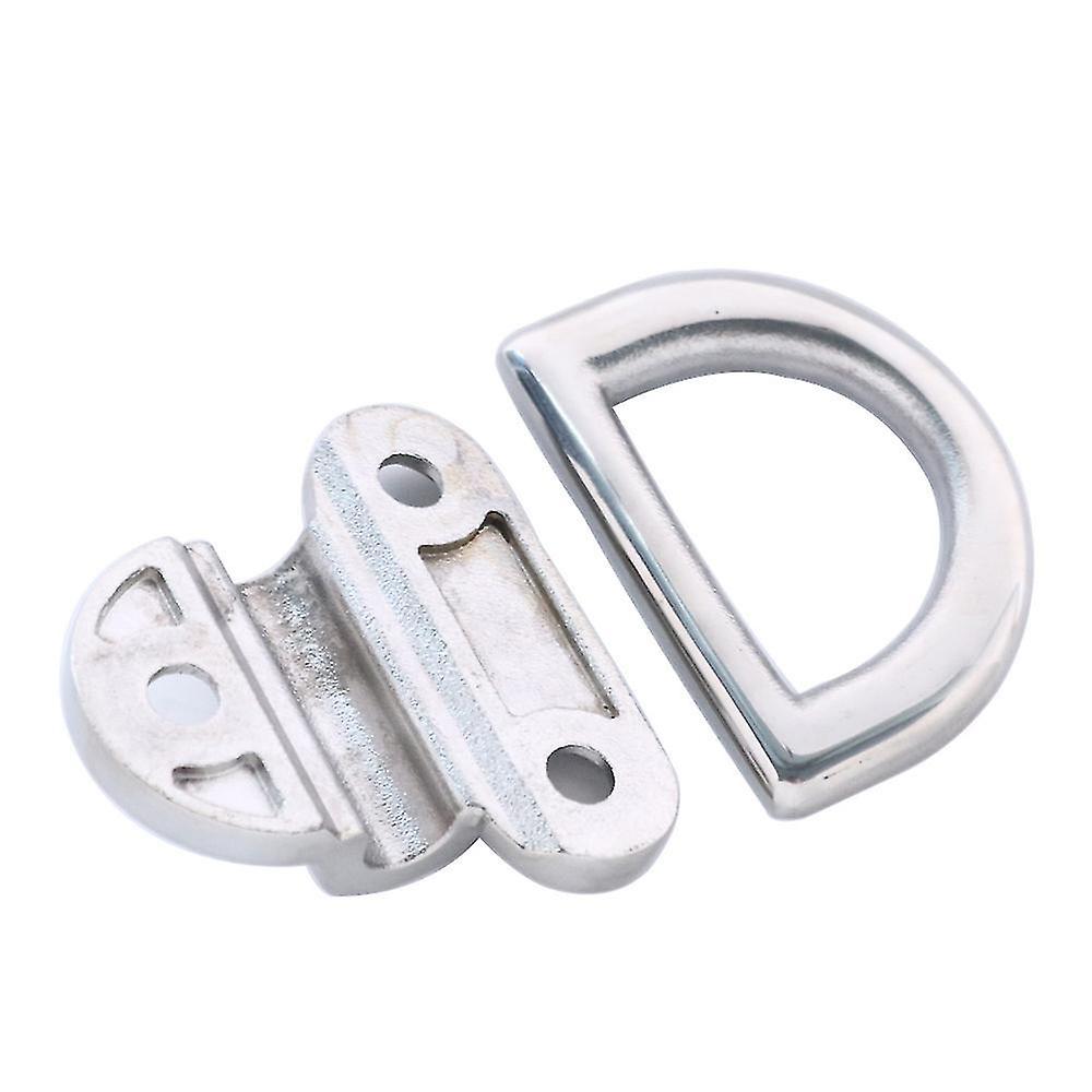 Mirror Polish Marine Grade Stainless Steel Boat Folding Pad Eye Lashing D Ring Tie Down Cleat For Ya