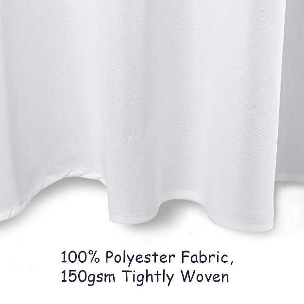 Tangkula 90 x27 x27 Round Tablecloth Polyester White 10 Pcs