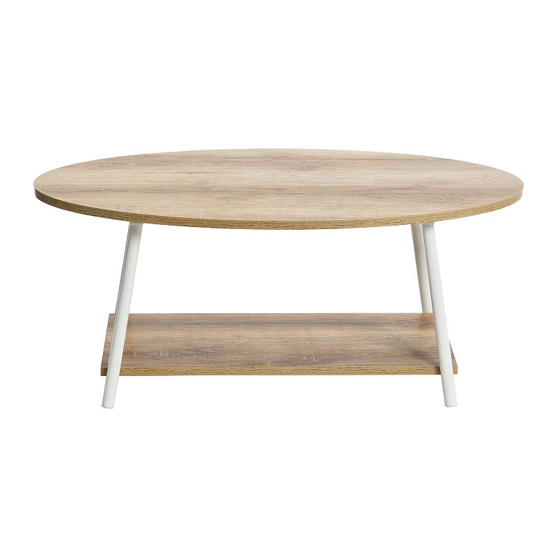 Household Essentials 2-Tier Oval Coffee Table