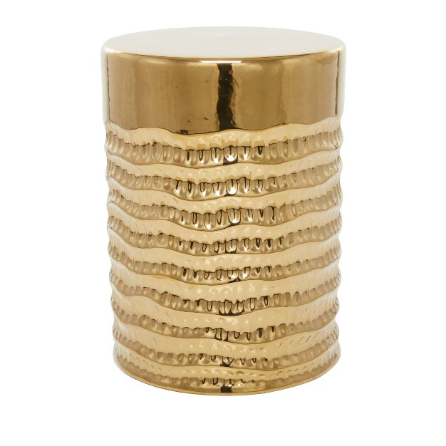 Glam Stoneware Accent Tables Gold Olivia amp May