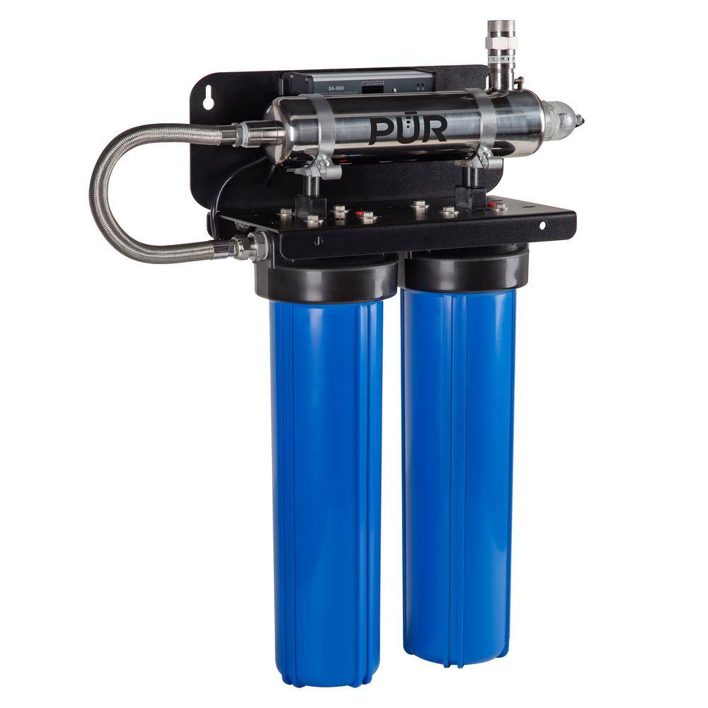 PUR 15 GPM Whole Home Ultraviolet Water Disinfection and Filtration System with Mounting Rack PUVR15H