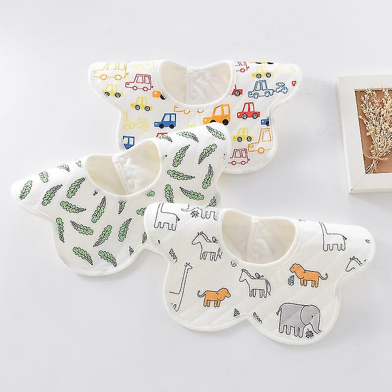 3pcs Baby Bibs Bibs Organic Cotton Absorbent Drooling