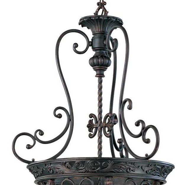 Wide Rustic 9 light Fixture For Dining Room House Kitchen Island Entryway Bedroom