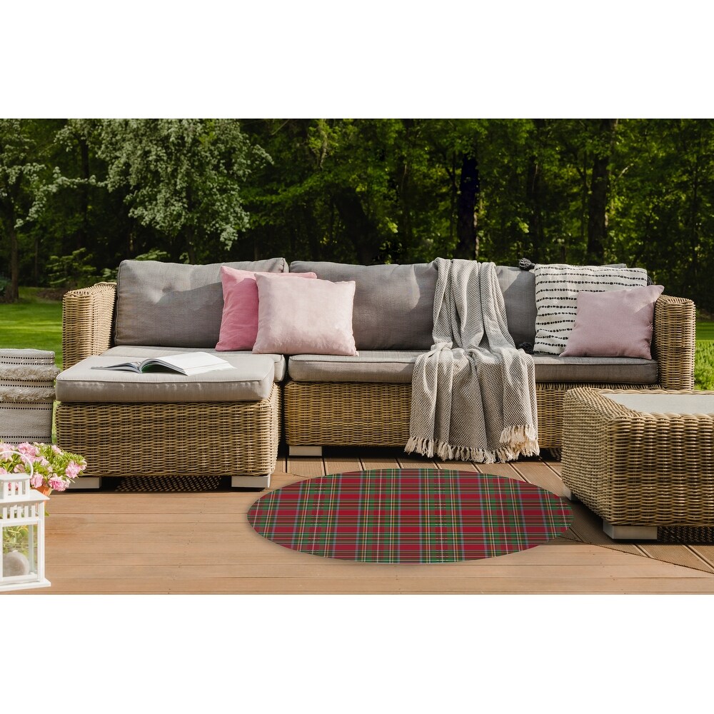 TARTAN CHRISTMAS Outdoor Rug By Terri Ellis