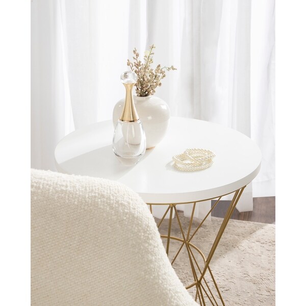 Kate and Laurel Mendel Round Metal End Table - 16x16x20