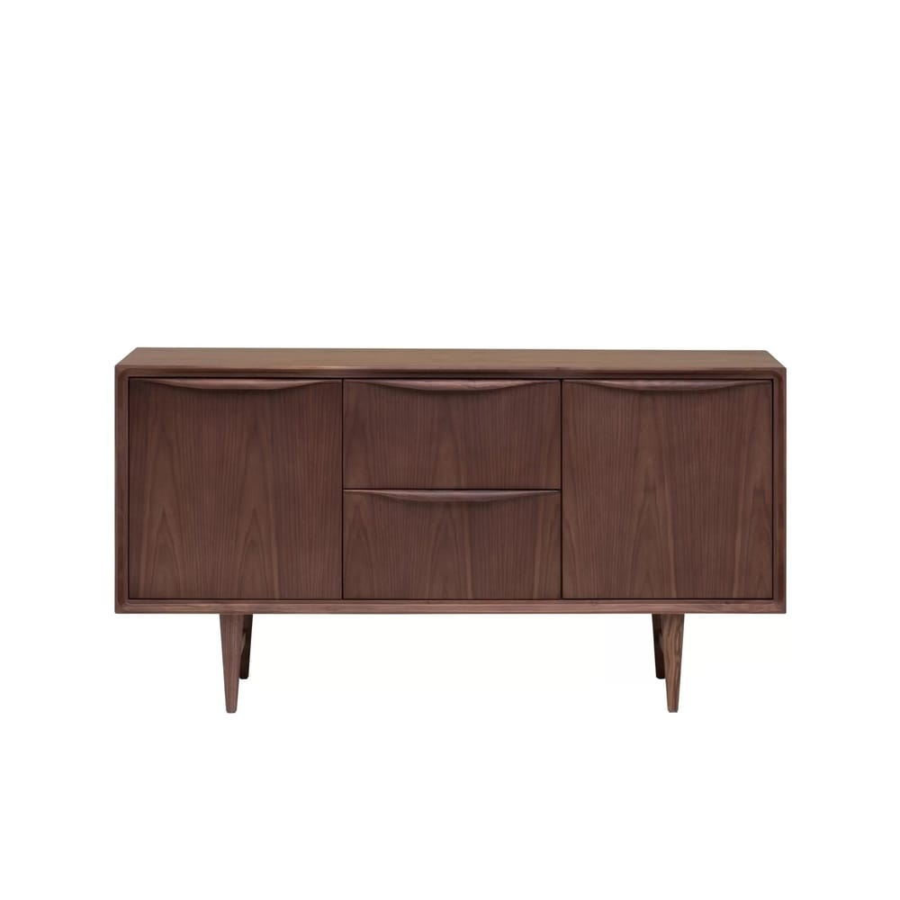 Modern Cabinet made of solid walnut with 2 drawers