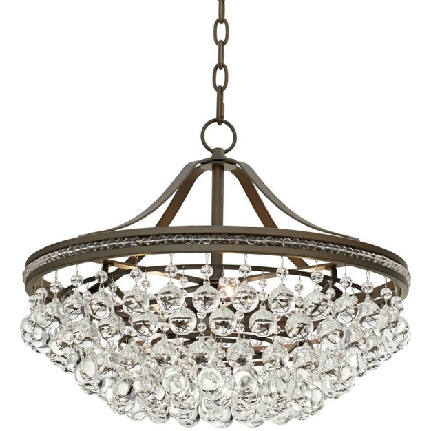 Wide Clear Crystal 5 light Fixture For Dining Room House Foyer Kitchen Island Bedroom