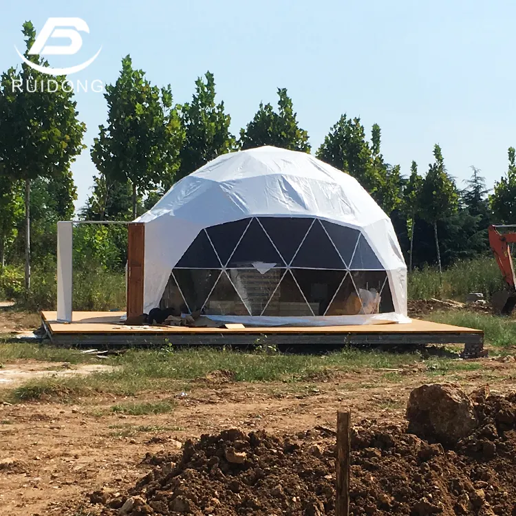 Outdoor Family Dome Tent 3M 4M 5M 6M 7M Diameter Bell Tent Geodesic Glamping Camping Hotel House