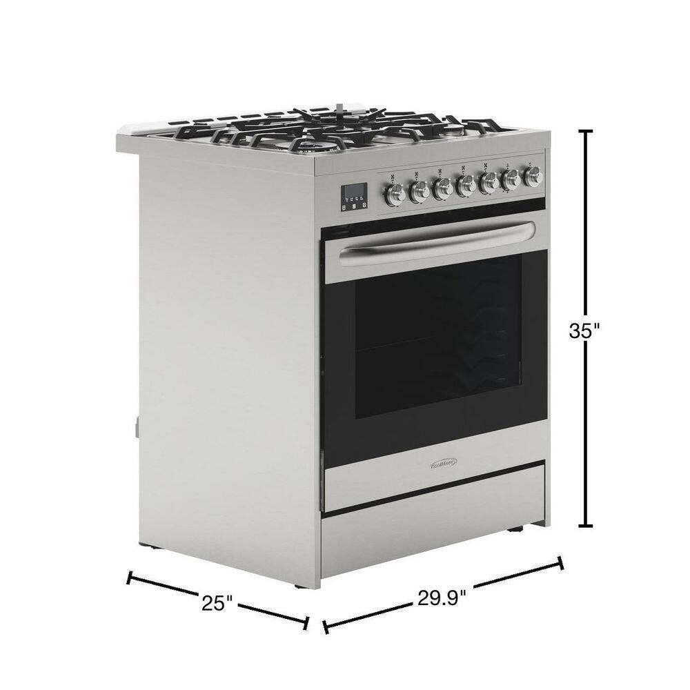 Koolmore 30 in. 5 Burner Freestanding Gas Range in Stainless Steel GRS-30-5B