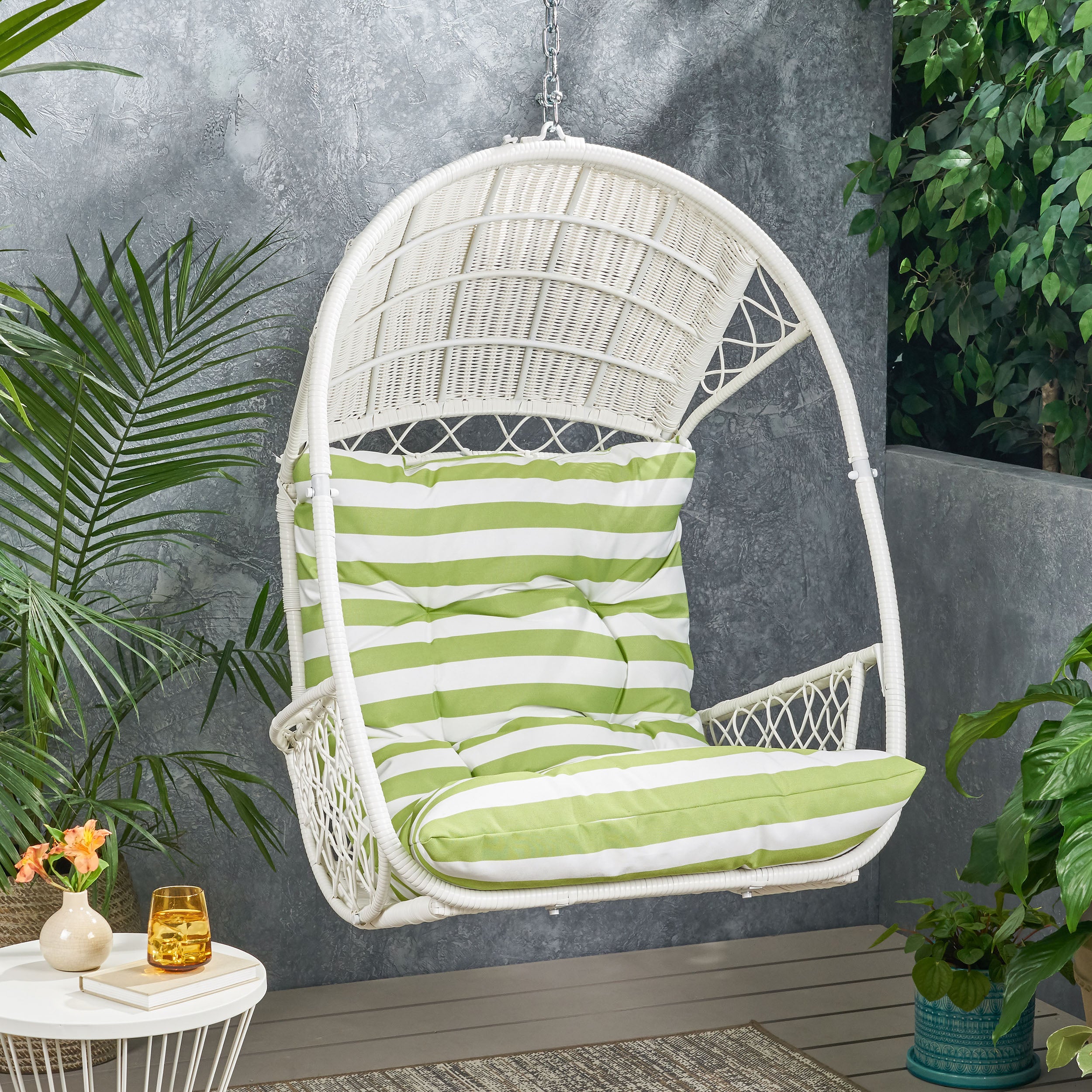 Primo Wicker Hanging Basket Chair (No Stand)