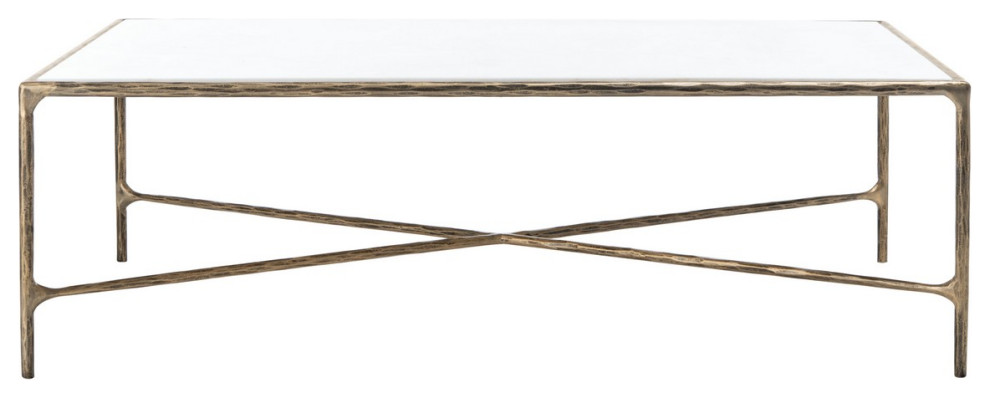 Safavieh Couture Jessa Rectangle Metal Coffee Table   Contemporary   Coffee Tables   by Safavieh  Houzz