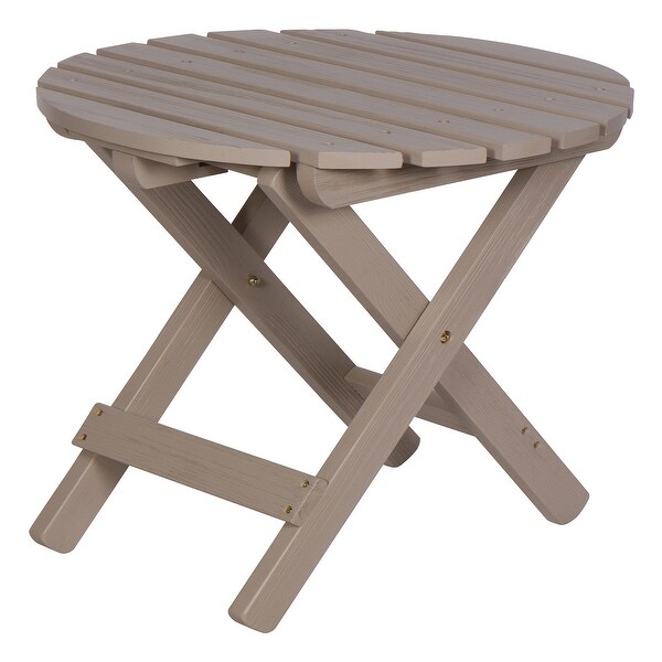 Porch and Den All Weathered Round Adjustable Folding Table