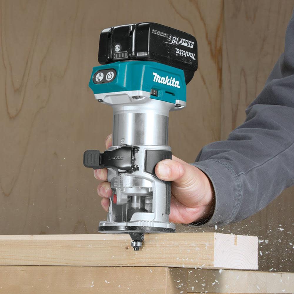 Makita 18V LXT Router Starter Lithium Ion Compact Brushless Cordless Kit ;