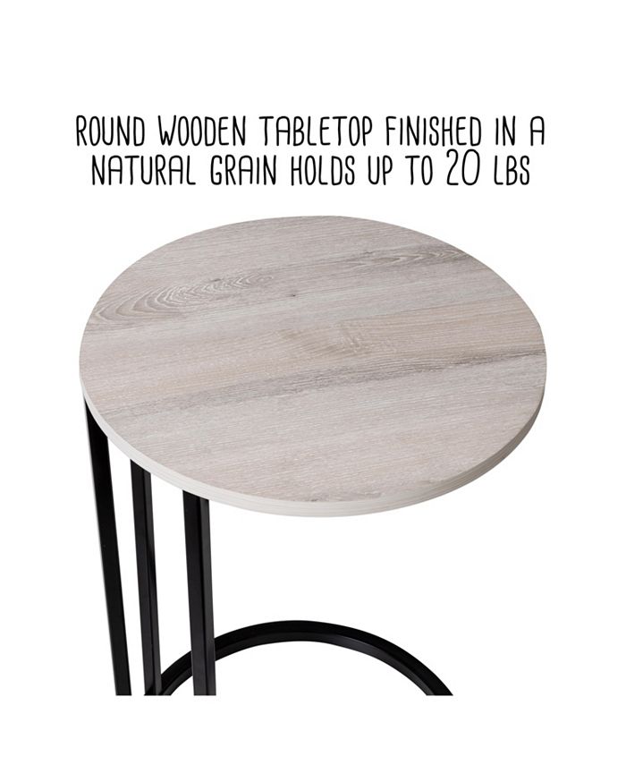 Honey Can Do Round C End Table