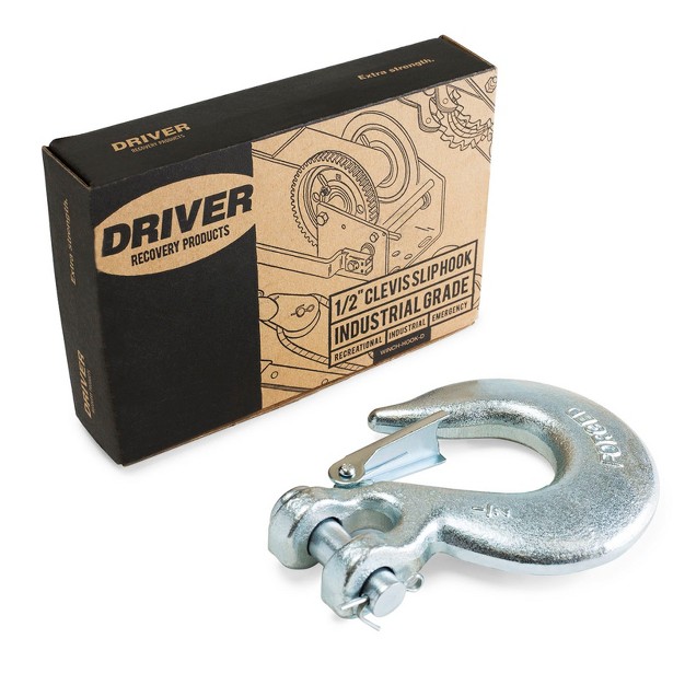 Driver Recovery 1 2 Inch Clevis Slip Hook With Safety Latch Heavy Duty Grade 70 Forged Steel Towing Winch Hook