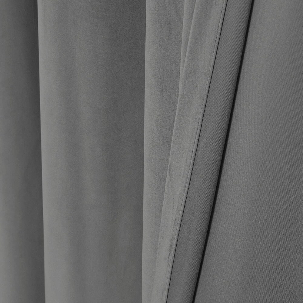 Luster Velvet Grommet Room Darkening Curtains   Stainless Steel Grommet Top (Single Panel)