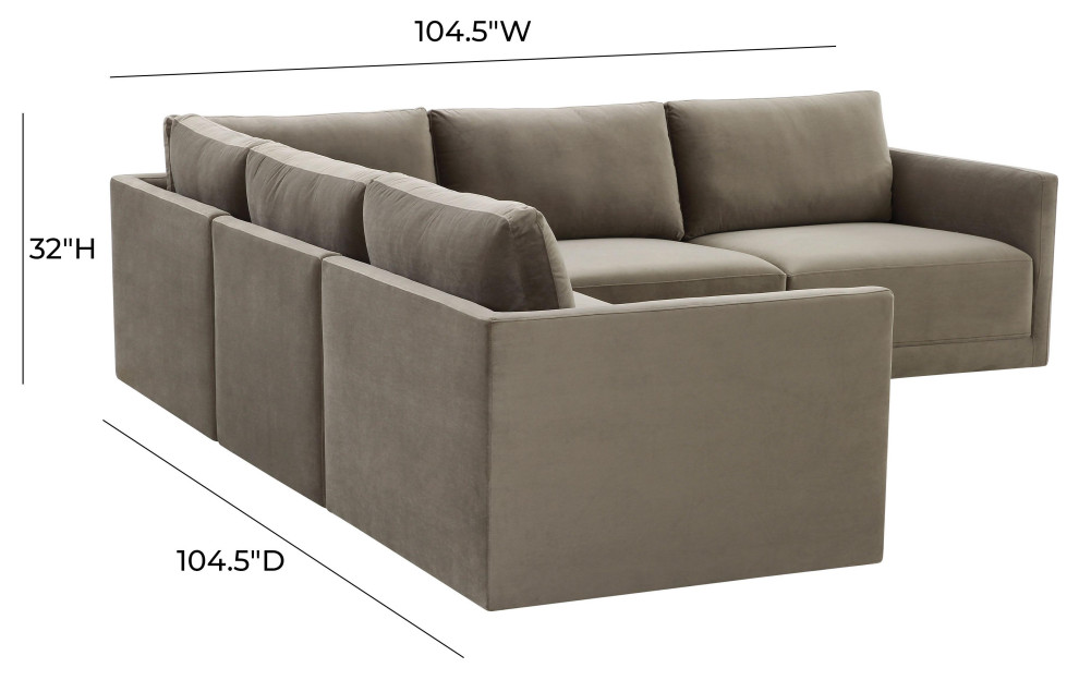 Willow Modular L Sectional   Transitional   Sectional Sofas   by TOV Furniture  Houzz