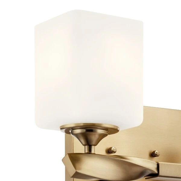 Kichler Lighting Marette 13.5 in. 2-Light Champagne Bronze Vanity Light with Satin Etched Cased Opal Glass