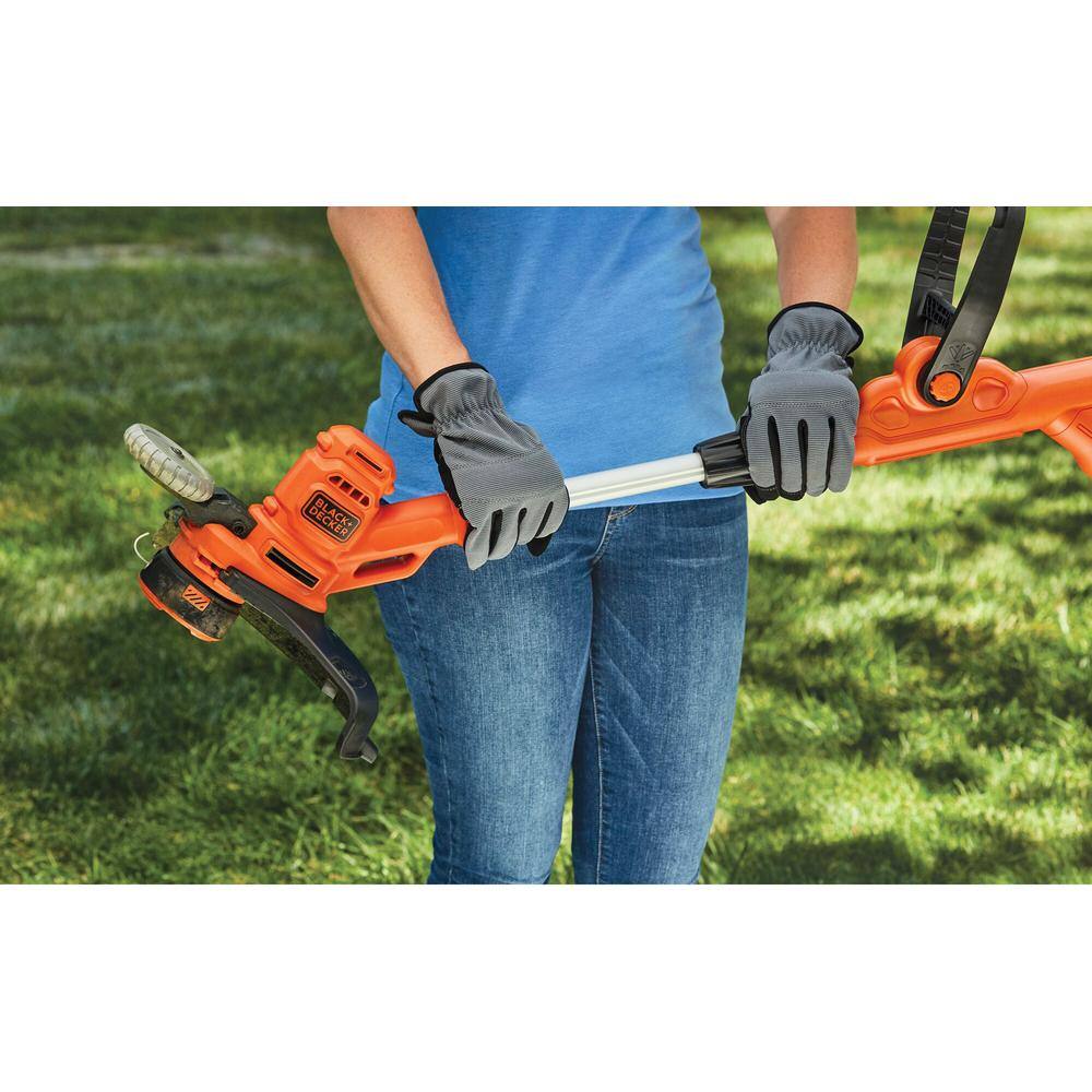 BLACK+DECKER 14 in. 6.5 Amp Corded Electric Single Line 2-In-1 String Trimmer  Lawn Edger with Automatic Feed BESTA510