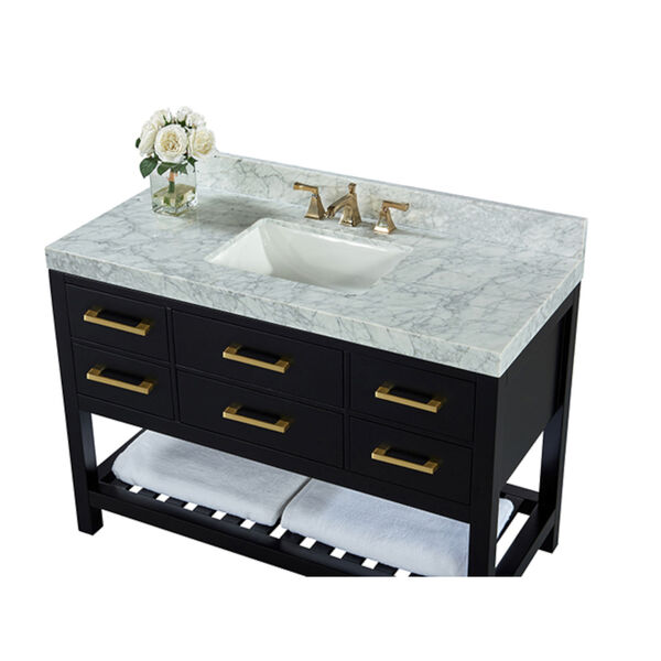 Elizabeth Black Onyx 48-Inch Vanity Console