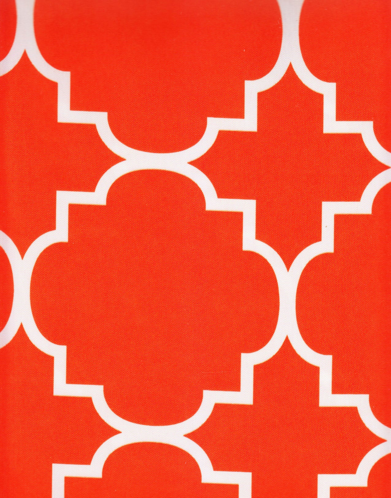 Harman Panama Tile Pattern Fabric Zippered Umbrella Tablecloth (60 x 90 Rectangle Umbrella, Tangerine)