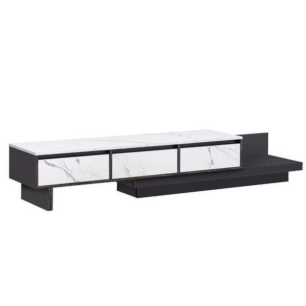 Extendable TV Stand Media Console with 3-Drawer - 65 inches in width