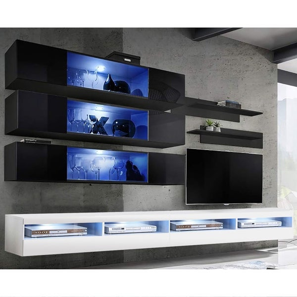 Fly J3 35TV Wall Mounted Floating Modern Entertainment Center