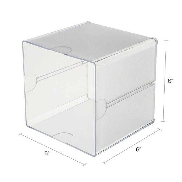 Deflecto Desk Cube Clear Plastic 6 X 6 X 6 350401