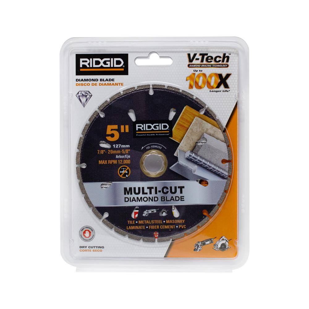 RIDGID 5 in. Diamond Multi-Cutting Blade HD-VBMU50