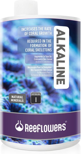 Reeflowers Alkaline I Natural Aquarium Minerals， 34-oz bottle