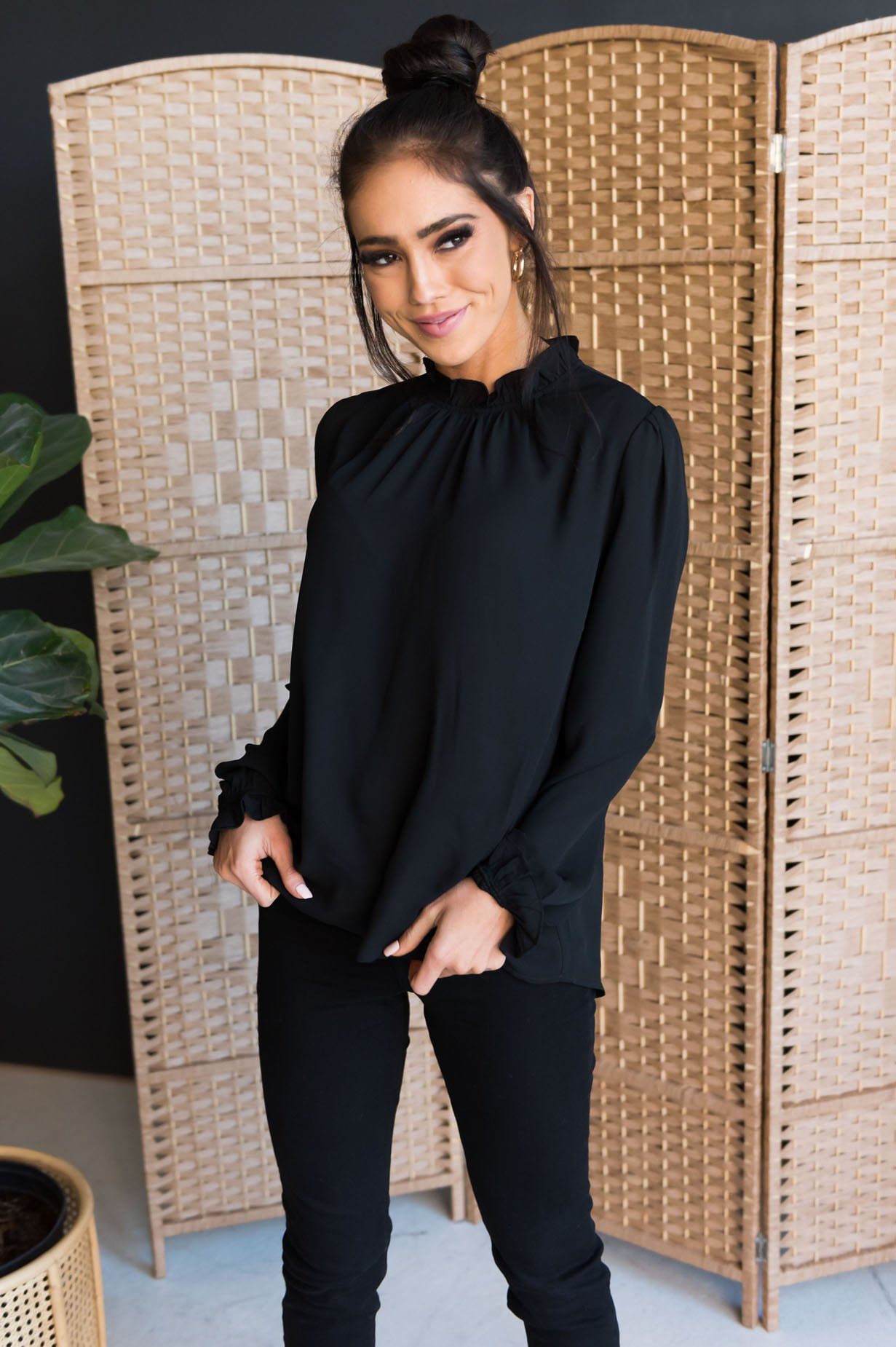 Down To Business Modest Blouse