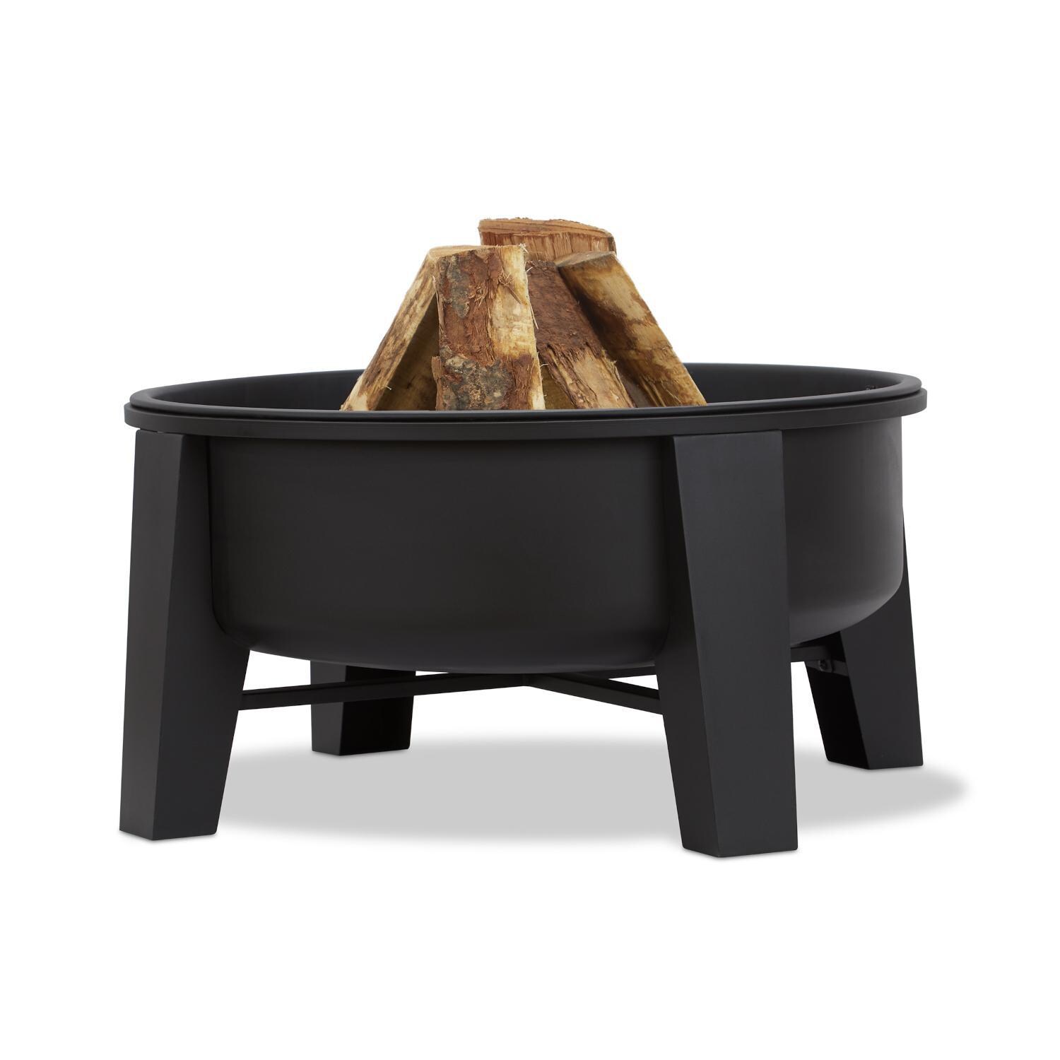 Ultimate Patio Logtown 35-Inch Round Wood Burning Fire Pit