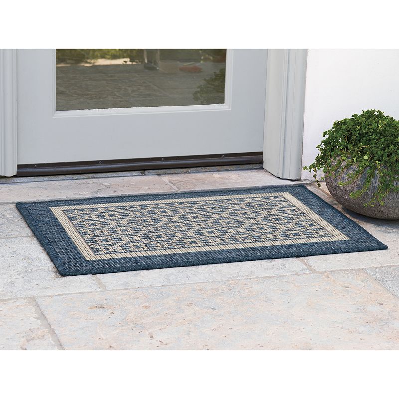 Sonoma Goods For Life® Framed Border Indoor Outdoor Area and Throw Rug