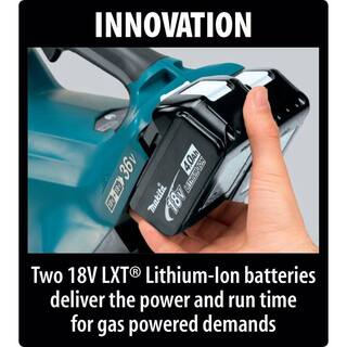 Makita 120 MPH 473 CFM 18-Volt X2 36-Volt LXT Brushless Leaf Blower with bonus 18-Volt LXT Battery Pack 5.0Ah (2-Pack) XBU02Z-BL1850B2