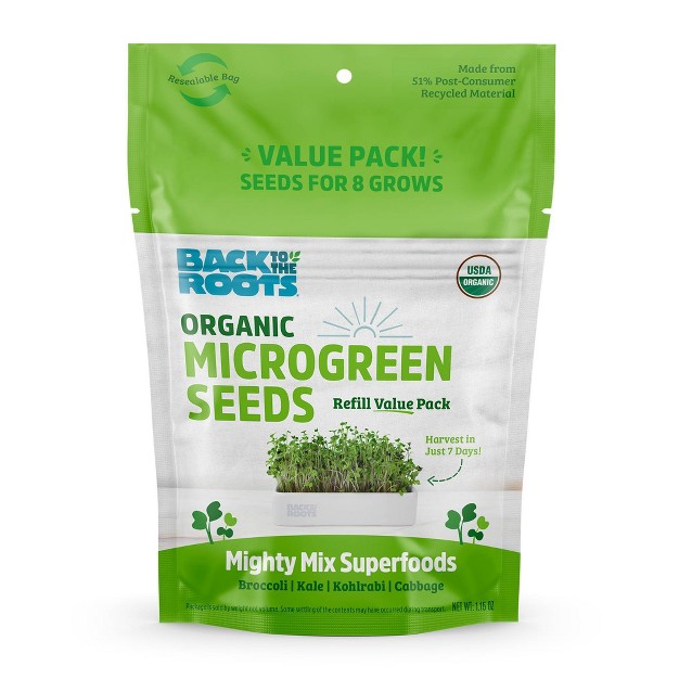 Back To The Roots Organic Microgreen Seeds Refill Value Pack