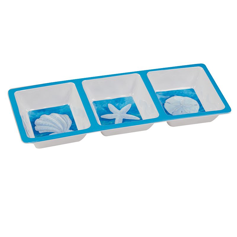 Certified International Ocean Beach 3-pc. Melamine Hostess Set