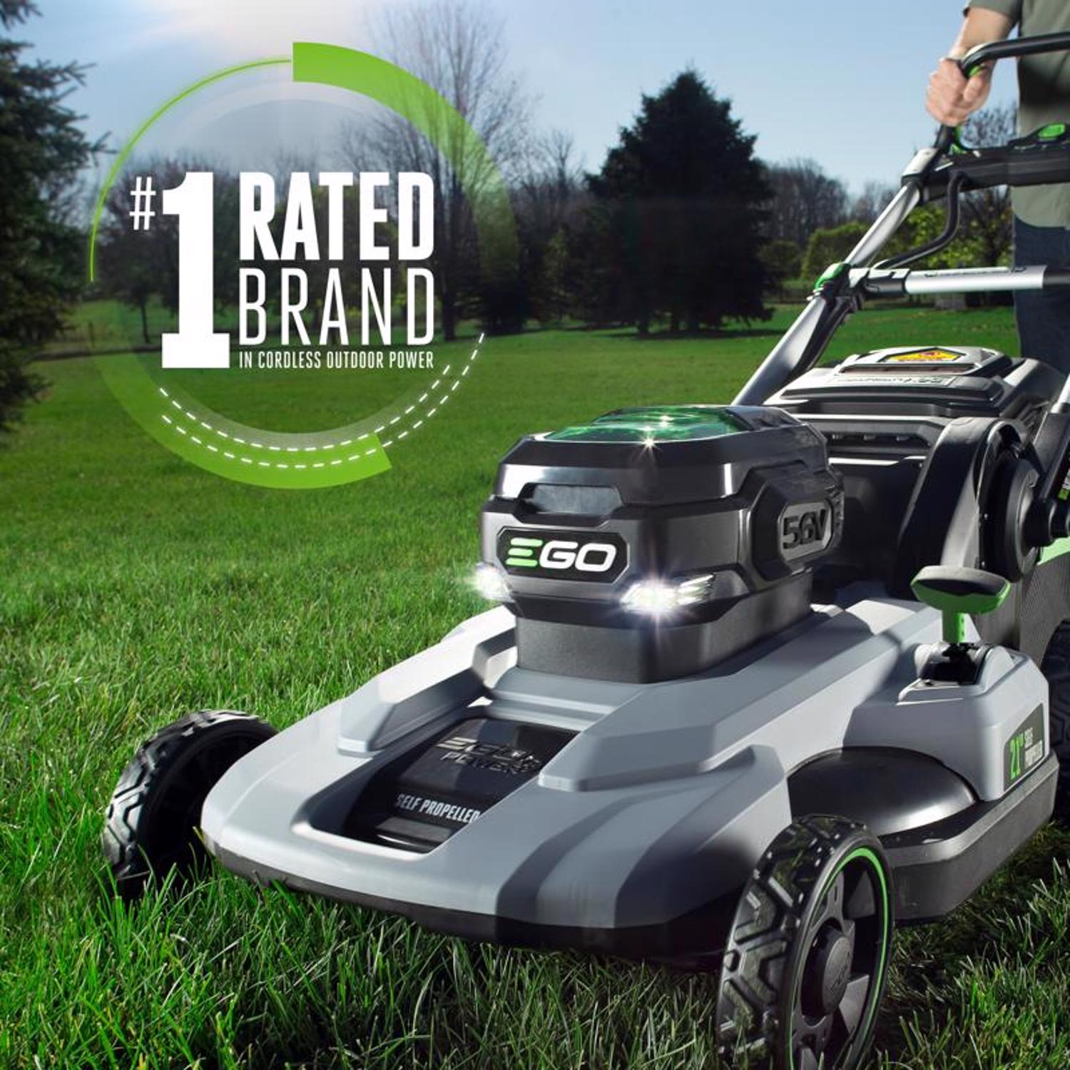 EGO Power+ LM2102SP-A 21 in. 56 V Battery Self-Propelled Lawn Mower Kit (Battery \u0026 Charger) W/ TWO 4.0 AH BATTERIES