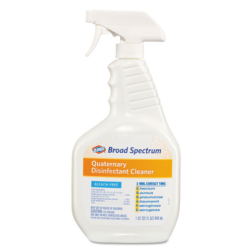 Clorox Broad Spectrum Quaternary Disinfectant Cleaner | 32oz Spray Bottle， 9