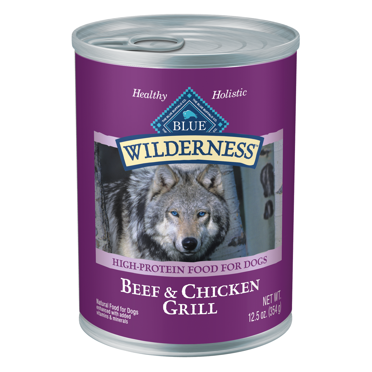 Blue Buffalo Wilderness Beef and Chicken Grill Grain-Free Canned Dog Food 12.5 Oz.