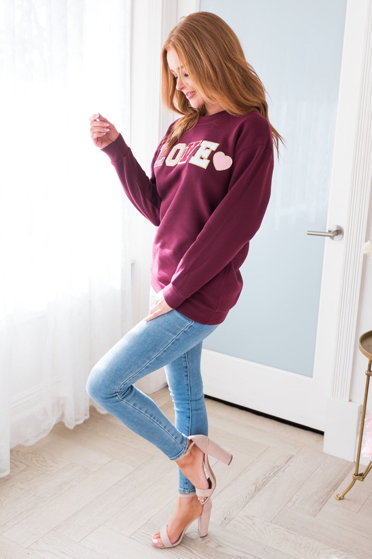 It's All About Love Modest Sweatshirt