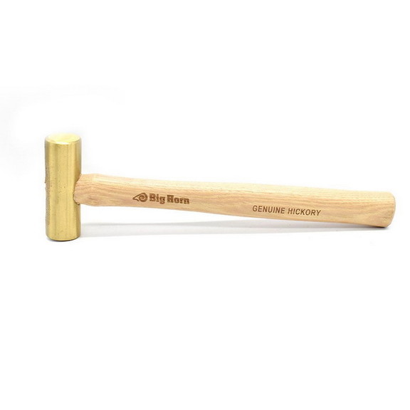 Big Horn 15124 1 LBs Brass Hammer with Hickory Han...