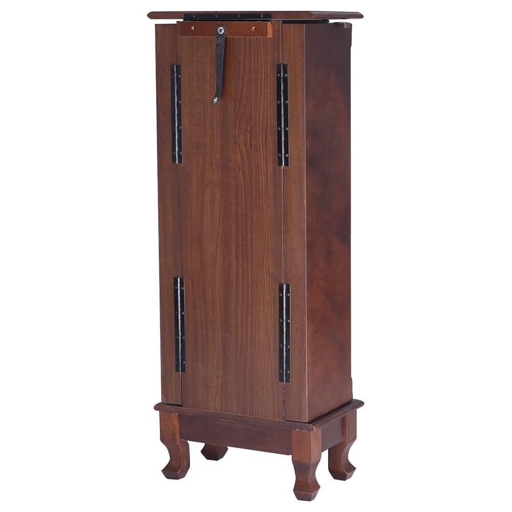 Classic 7 Drawer Jewelry Armoire Wood Storage Chest Cabinet   14.8\