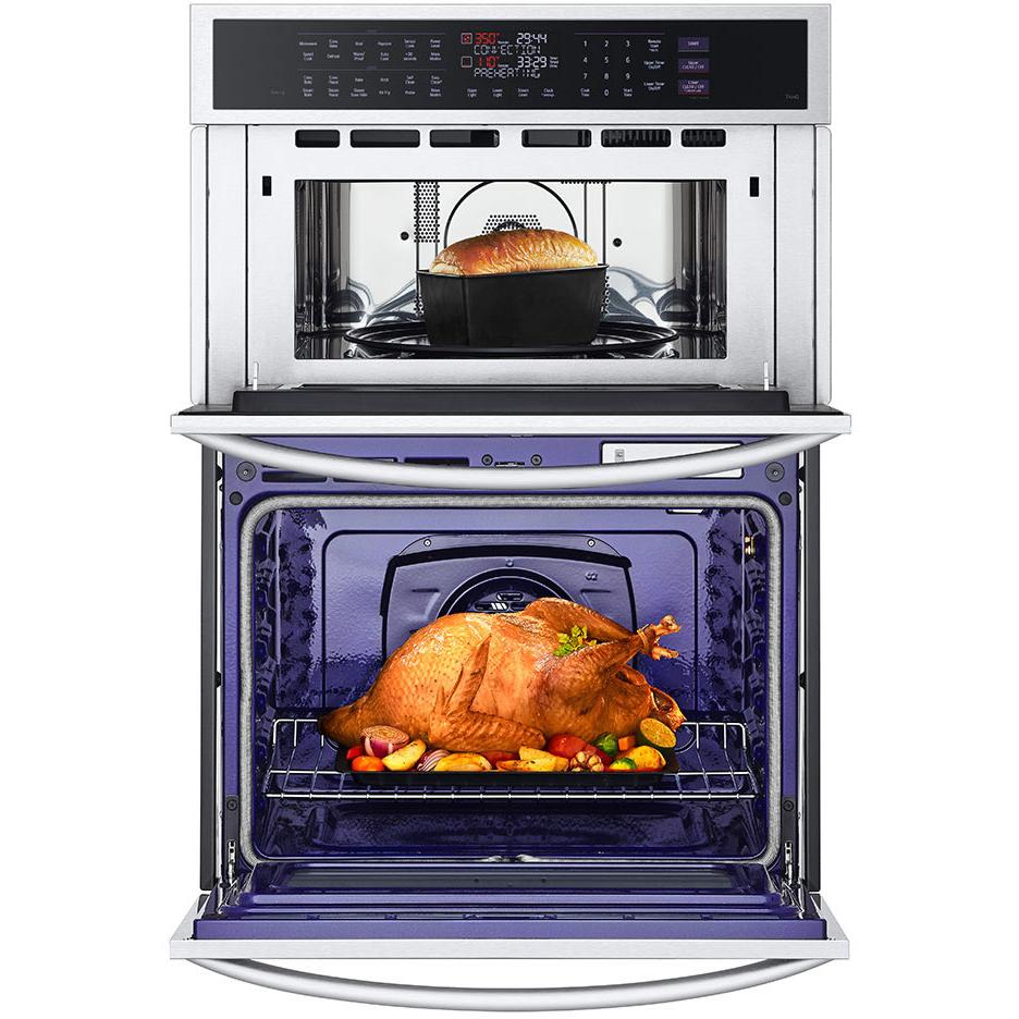 LG 30-inch, 6.4 cu.ft. Built-in Combination Wall Oven with ThinQ? Technology WCEP6427F