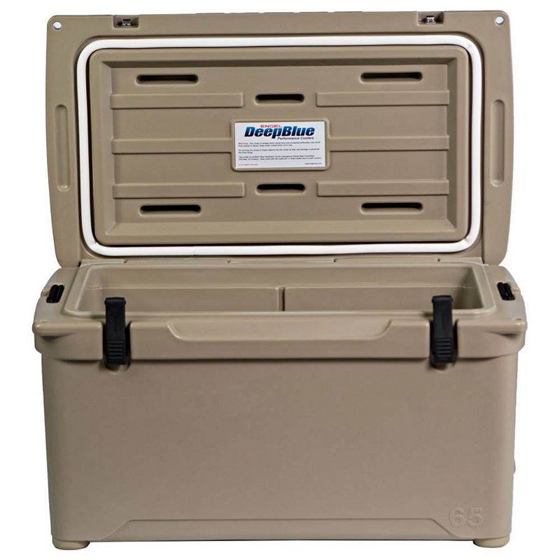 Engel 14.5 Gallon 70 Can 65 High Performance Seamless Roto Molded Cooler， Tan