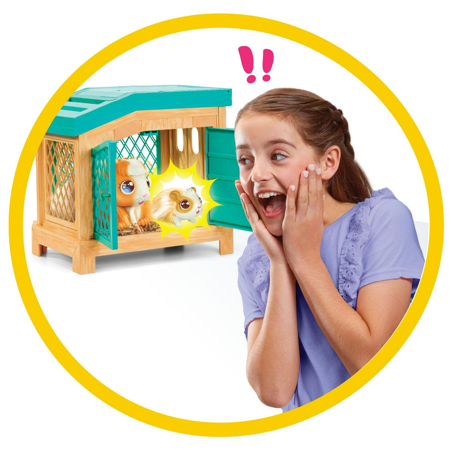 Little Live Pets Mama Surprise Soft Interactive Mama Guinea Pig and her Hutch and her 3 Surprise Babies 20+ Sounds and Reactions Toys for Kids Ages 4+  Crowdfused