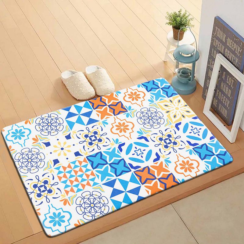 World Rug Gallery Geometric Tile Anti-Fatigue Mat