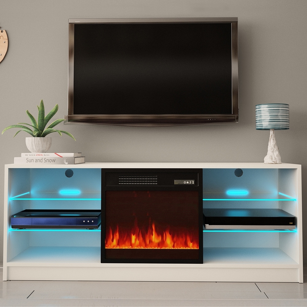 Manhattan Electric Fireplace Modern 58\