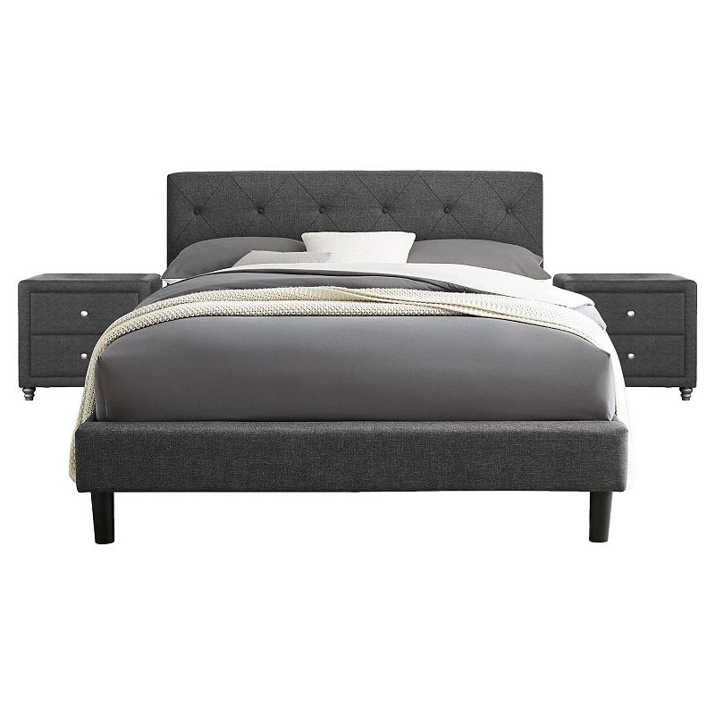 Camden Isle Monticello Platform Bed and Two Nightstands 3-piece Set